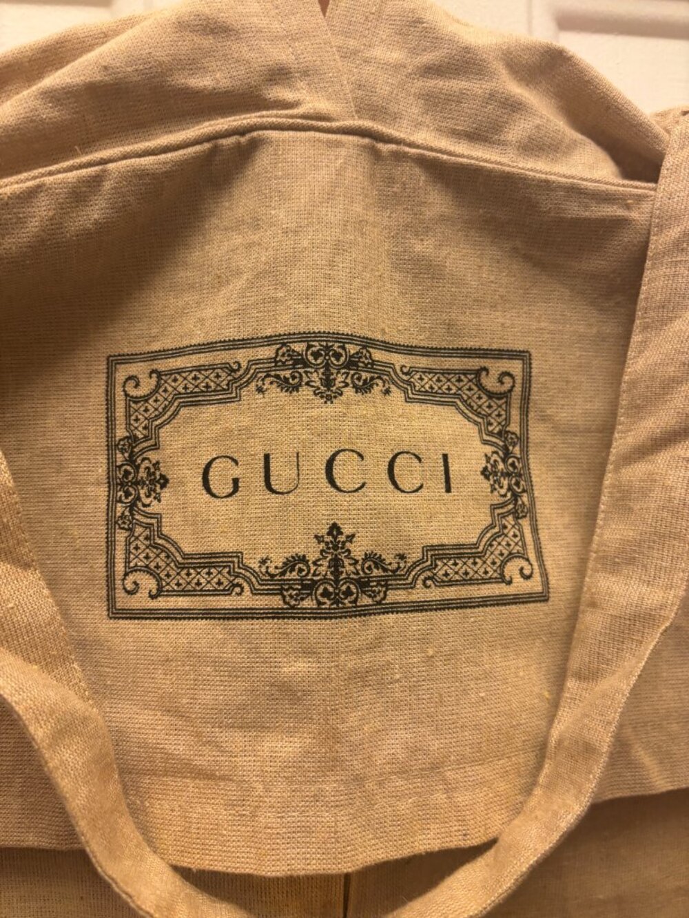 Authentic Vintage Gucci Canvas Garment Bag Suit Cover 💼 - Picture 2 of 4